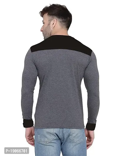Polo Plus Men Multicolor Latest Classic Plus Printed Full Sleeve Cotton T-Shirt-thumb2