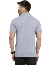 Polo Plus Men Multicolored Trendy Attractive Latest Solid Half Sleeve Poly Cotton Polo T-Shirt-thumb2