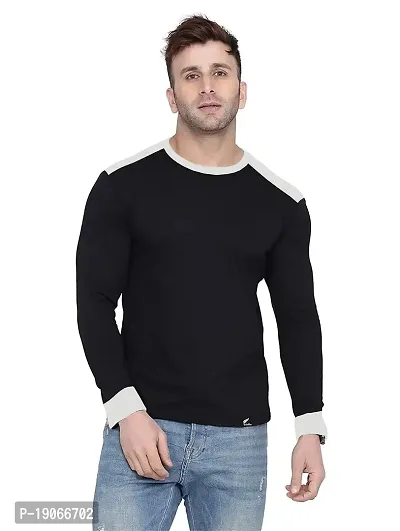 Polo Plus Men Multicolor Latest Classic Yoke Full Sleeve Cotton T-Shirt