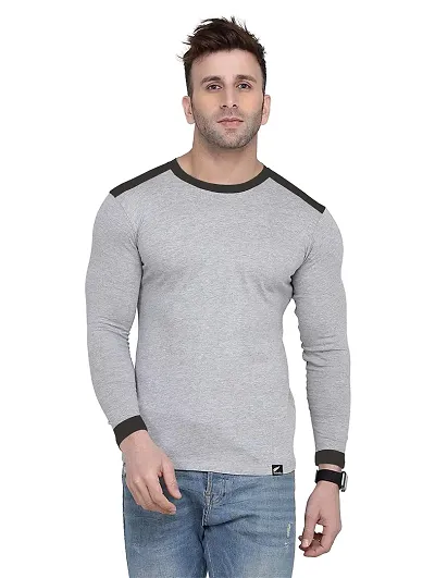 Polo Plus Men Latest Classic Striped Detailing Full-Sleeve T-Shirt