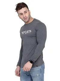 Polo Plus Men Trendy Classic Sport Printed Full Sleeve Cotton T-Shirt-thumb2