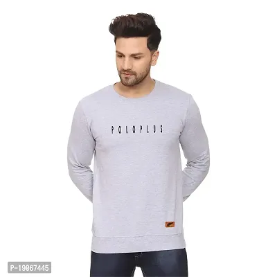 Polo Plus Men Latest Classic Polo Plain Printed Full Sleeve Cotton Sweatshirt-thumb0