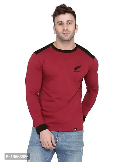 Polo Plus Men Multicolor Latest Classic Logo Printed Full Sleeve Cotton T-Shirt