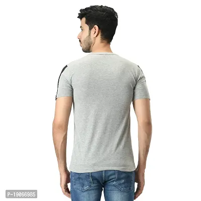 Polo Plus Men Grey Latest Attractive CutSew Pocket Half Sleeve Cotton T-Shirt-thumb3