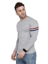 Polo Plus Men Multicolor Latest Attractive Classic Striped Full Sleeve Cotton T-Shirt-thumb2