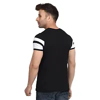 Polo Plus Men Multicolors with Cut and Sew Double Stripe Half Sleeve Cotton T-Shirt-thumb1