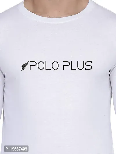 Polo Plus Men Trendy Classic Patti Printed Full Sleeve Cotton T-Shirt-thumb5
