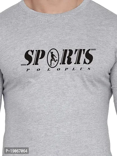 Polo Plus Men Trendy Classic Sport Printed Full Sleeve Cotton T-Shirt-thumb5