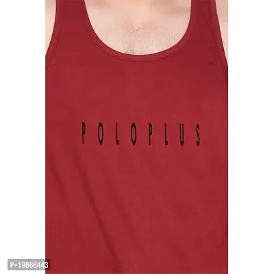 Polo Plus Men Maroon with Placement-Print Latest Classic Cotton Sando Vest-thumb5