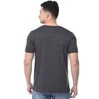 Polo Plus Grey Cotton Blend Printed Round Neck Tees For Men-thumb2