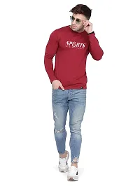 Polo Plus Men Trendy Classic Sport Printed Full Sleeve Cotton T-Shirt-thumb3