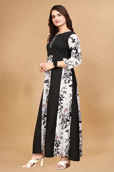 New In Crepe Ethnic Gowns 