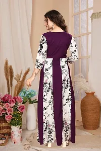 Stylish Crepe Printed Gown for Women-thumb4