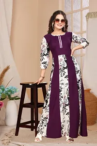 Fancy American Crepe Gowns for Women-thumb1