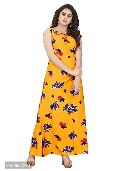 Stylish Crepe Gown for Women-thumb0