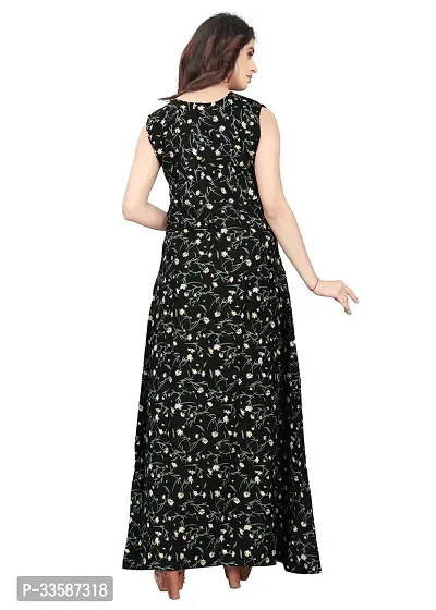 Stylish Crepe Printed Gown for Women-thumb2