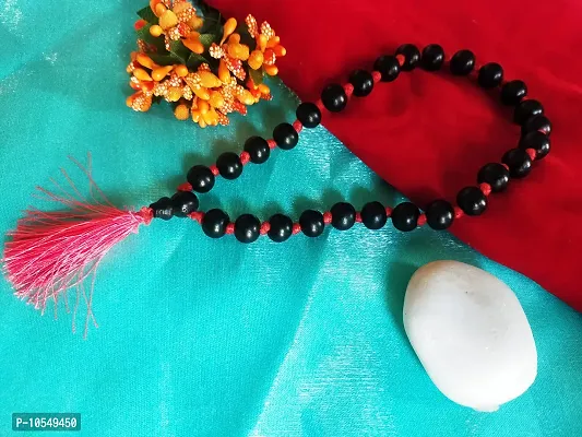 KC PRODUCTS? Natural Ebony Wood (Karungali Kattai) Knotted 27+1 Beads Religious Japa Mala Malai with Tread Tassel for Meditation & Chanting Pooja and Worship [ 10 mm ]-thumb0