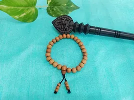KC PRODUCTS Sandalwood Bracelet for Men And Women | Sandalwood Wristband Bracelet | chandan Elastic Stretchable Bracelet | free size sandalwood Bracelet [ 8 MM pack of 1 ]-thumb4