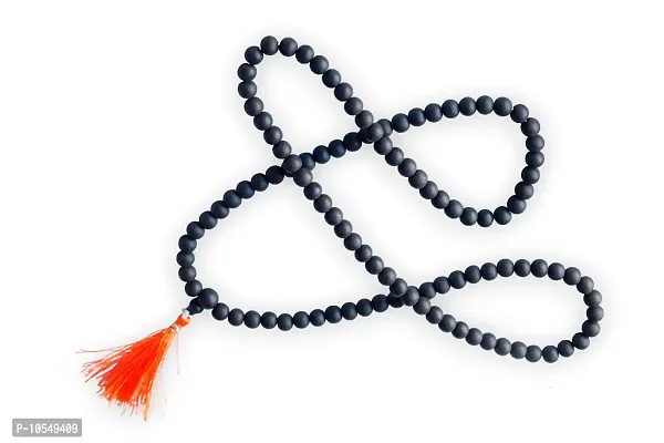 KC PRODUCTS? Karungali Kattai Religious Japa Mala Malai with Tread Tassel | Ebony Wood Natural Unpolished 108+1 Beads Mala for Meditation Pooja Chanting Wearing Jewelry Prayer Beads [ 8 mm ]