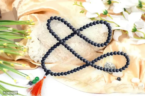 KC PRODUCTS? Karungali Kattai Religious Japa Mala Malai with Tread Tassel | Ebony Wood Natural Unpolished 108+1 Beads Mala for Meditation Pooja Chanting Wearing Jewelry Prayer Beads [ 8 mm ]-thumb2