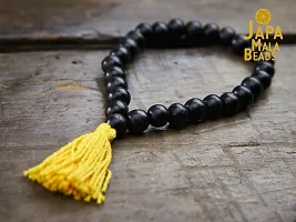 KC PRODUCTS? Karungali Kattai Religious Japa Mala Malai with Tread Tassel | Ebony Wood Natural Unpolished 27+1 Beads Mala for Meditation Pooja Chanting Wearing Jewelry Prayer Beads [ 6 mm ]-thumb3
