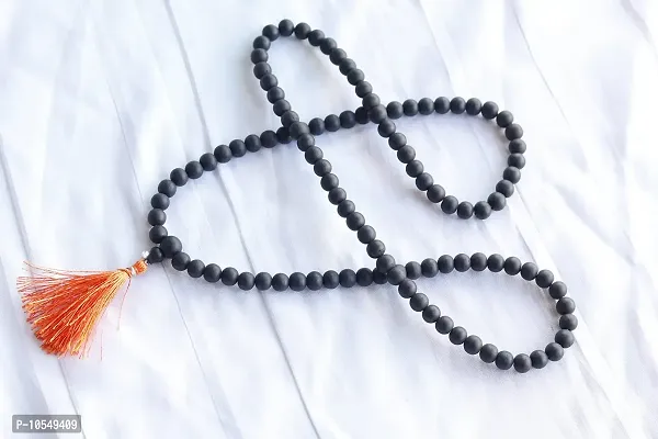 KC PRODUCTS? Karungali Kattai Religious Japa Mala Malai with Tread Tassel | Ebony Wood Natural Unpolished 108+1 Beads Mala for Meditation Pooja Chanting Wearing Jewelry Prayer Beads [ 8 mm ]-thumb3