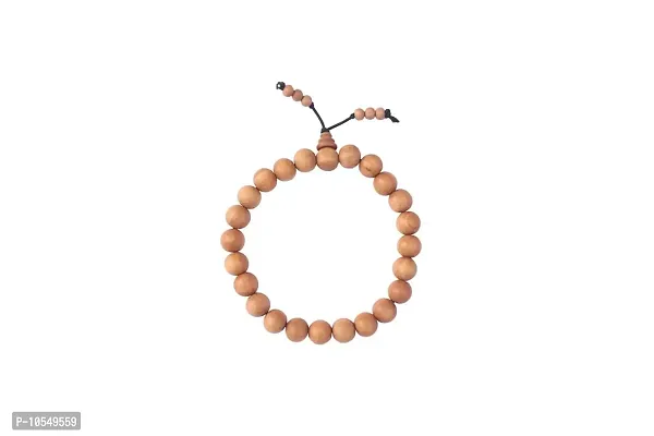 KC PRODUCTS Sandalwood Bracelet for Men And Women | Sandalwood Wristband Bracelet | chandan Elastic Stretchable Bracelet | free size sandalwood Bracelet [ 8 MM pack of 1 ]-thumb0