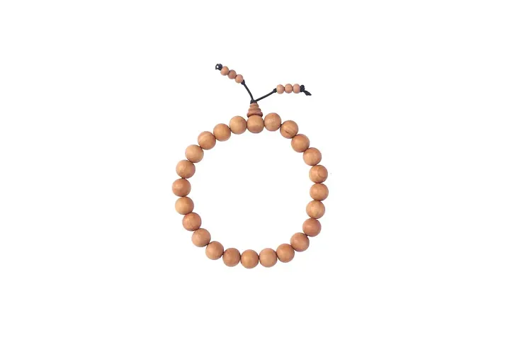 KC PRODUCTS Sandalwood Bracelet for Men And Women | Sandalwood Wristband Bracelet | chandan Elastic Stretchable Bracelet | free size sandalwood Bracelet [ 8 MM pack of 1 ]