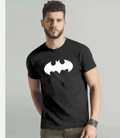 Fashionable Cotton Printed Round Neck Half Sleeves Men T-Shirt