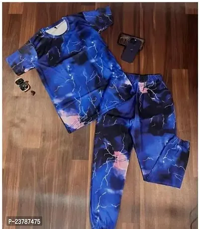 Contemporary Blue Polyester Printed Co-Ords Sets For Women-thumb0