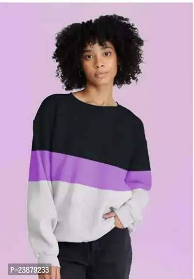 Stylish Fancy Cotton Blend Colourblocked Sweater For Women