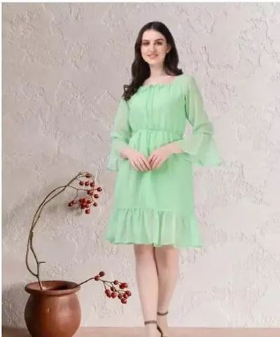 Stylish Solid Dress For Women