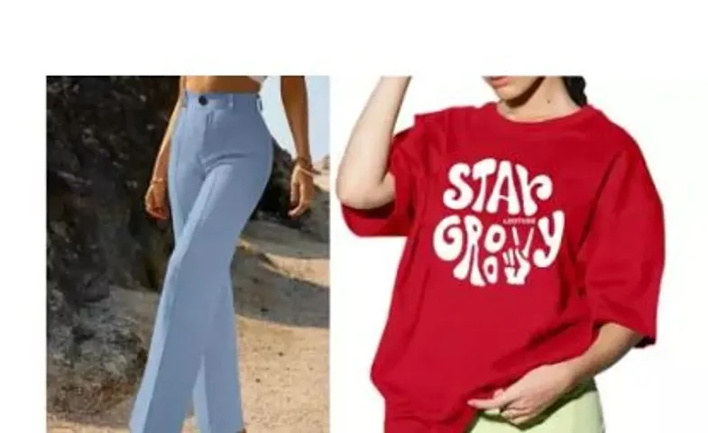 Contemporary T-Shirts with Trousers For Women