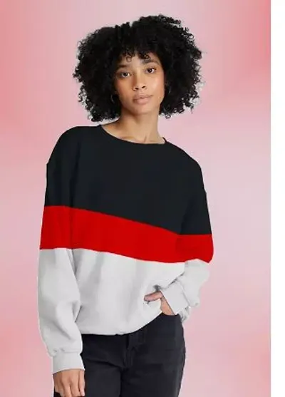 Stylish Fancy  Colour Blocked Sweater For Women