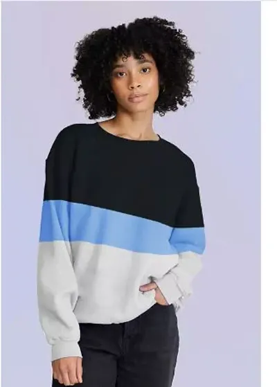 Stylish Fancy  Colour Blocked Sweater For Women