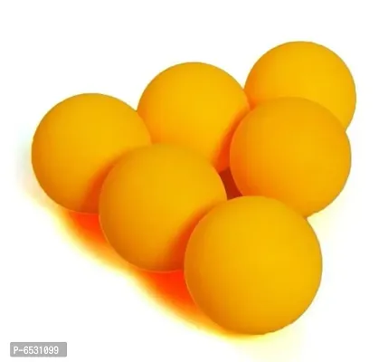 Plastic Table Tennis Ball ( Pack Of 6) Orange Size- 40Mm Or 1.5 Inch-thumb0