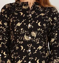 BHOMYA Women's Rayon Gold Printed Top with 3/4th Sleeve-thumb5