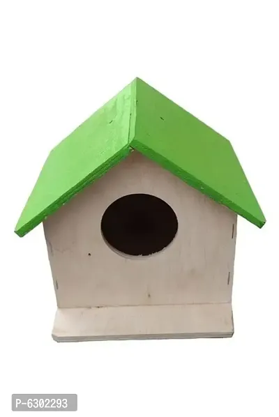 Stylish Green Wooden Nests For Birds