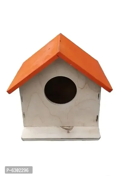 Stylish Orange Wooden Nests For Birds