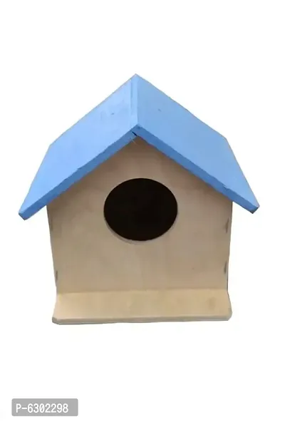 Stylish Blue Wooden Nests For Birds
