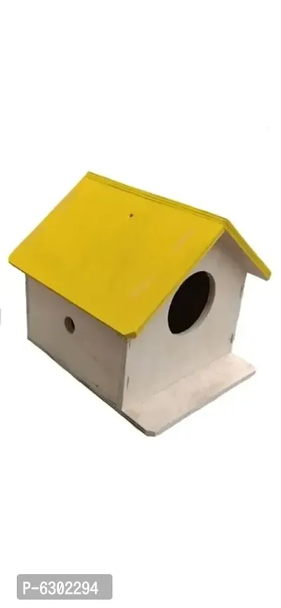 Stylish Yellow Wooden Nests For Birds-thumb2