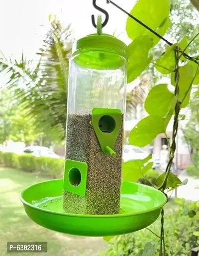 Stylish Green Plastic Feeder For Birds-thumb0