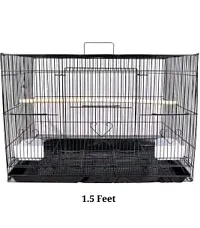 Bird Cage Medium Size Bird for Budgies, Finches, Gouldian Finches, Canaries (Black)-thumb1