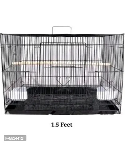Bird Cage Medium Size Bird for Budgies, Finches, Gouldian Finches, Canaries (Black)-thumb2