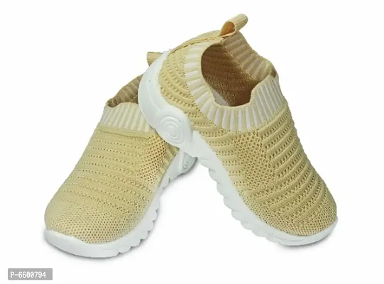 Kicck Kids Casual Shoes for Girls | Running Shoes for 1 to 5 Years Kids | Colour: Beige-thumb0