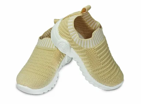 Kicck Kids Casual Shoes for Girls | Running Shoes for 1 to 5 Years Kids | Colour: Beige