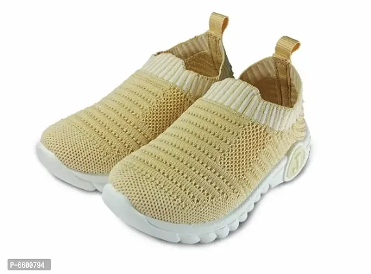 Kicck Kids Casual Shoes for Girls | Running Shoes for 1 to 5 Years Kids | Colour: Beige-thumb2