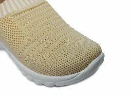 Kicck Kids Casual Shoes for Girls | Running Shoes for 1 to 5 Years Kids | Colour: Beige-thumb4