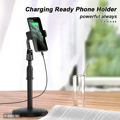 Mobile Holder Phone Stand with 360 Degree Mobile Rotation and Height Adjustable-thumb2