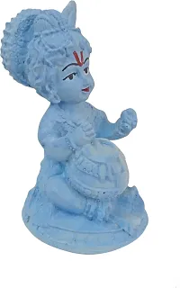 Statue Lord Krishna Idol  Chor Bal Gopal Decorative Showpiece - 15 cm  (Polyresin,Blue)-thumb2